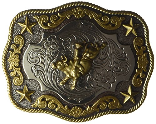Nocona Men's Bull Scalop Oval Buckle, Multi/Color, One Size