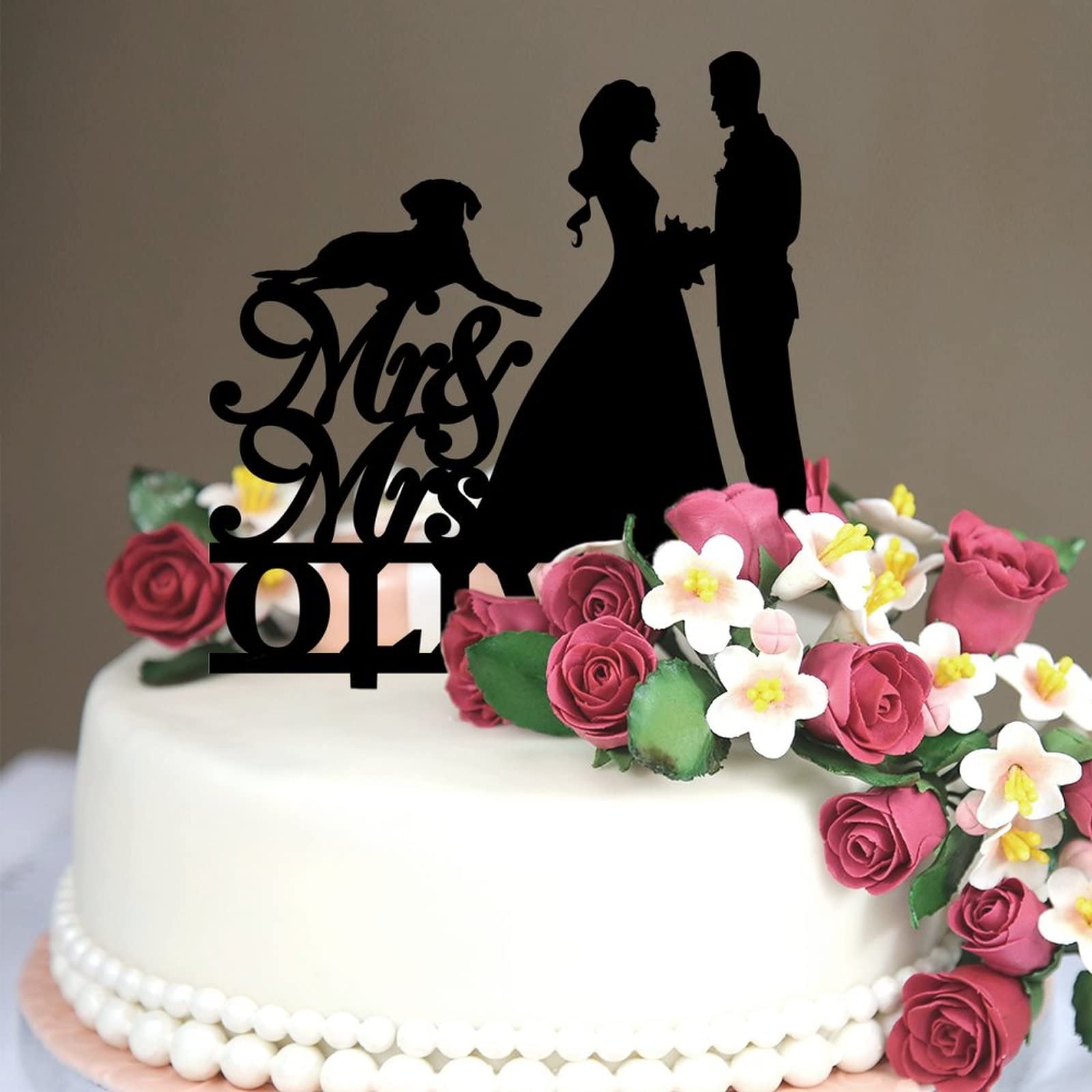 Décoration De Gâteau De Mariée Et De Marié Avec Animal De