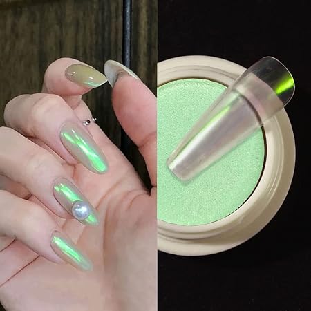 Amazon 透明感マルチクロムパウダー 固体の ミラーパウダー ネイルカメレオンパウダーネイルメタルネイルパウダー レンジジェルネイル ネイルアート Meschett グリッター ラメ 通販