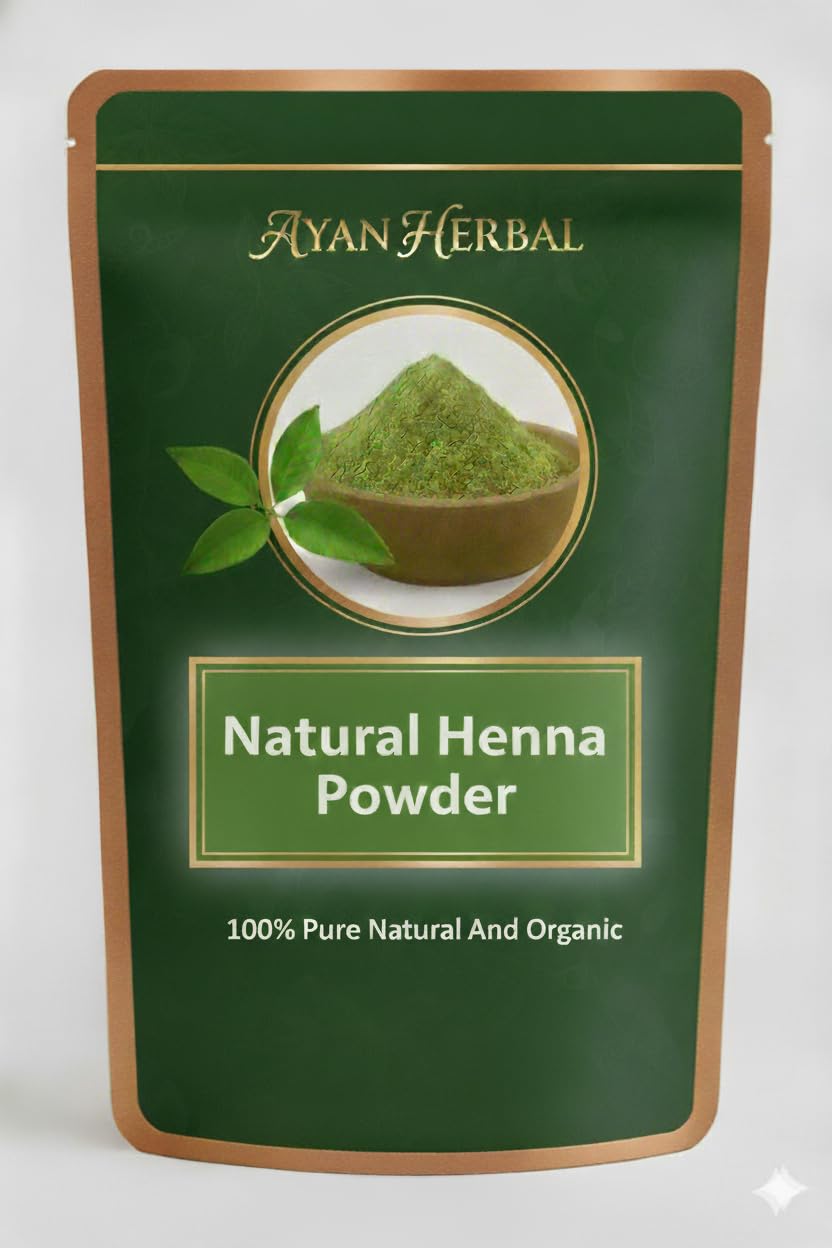 100% Pure & Organic Natural Henna Powder for Hair | Chemical-Free Hair Dye, Conditioner & Grey Hair Coverage | Triple Sifted Mehendi-image-44