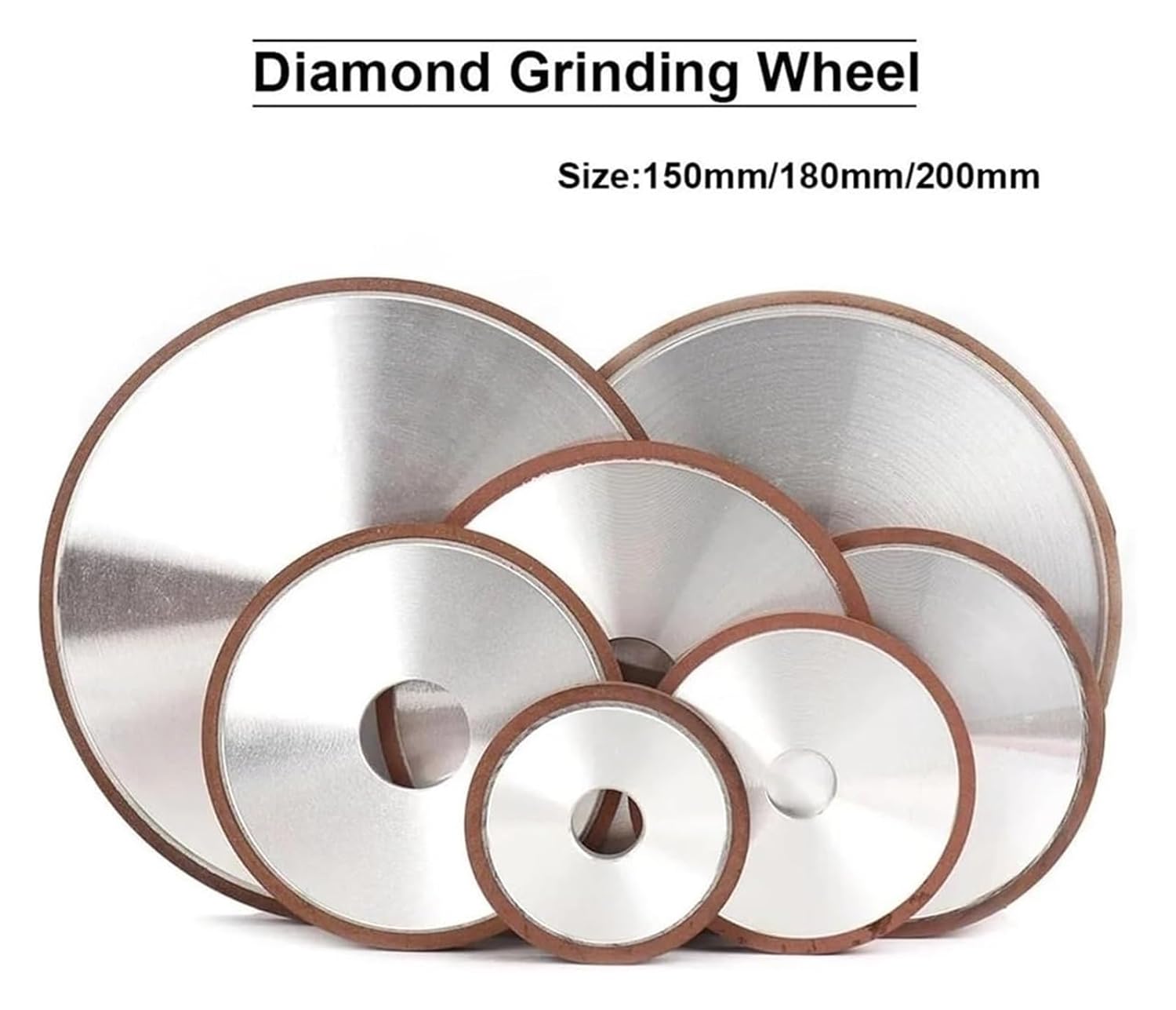 hskul 150mm/180mm/200mm Parallel Diamond Grinding Wheel Grinder Disc for Mill Sharpening Tungsten Steel Carbide Rotary Abrasive Tools