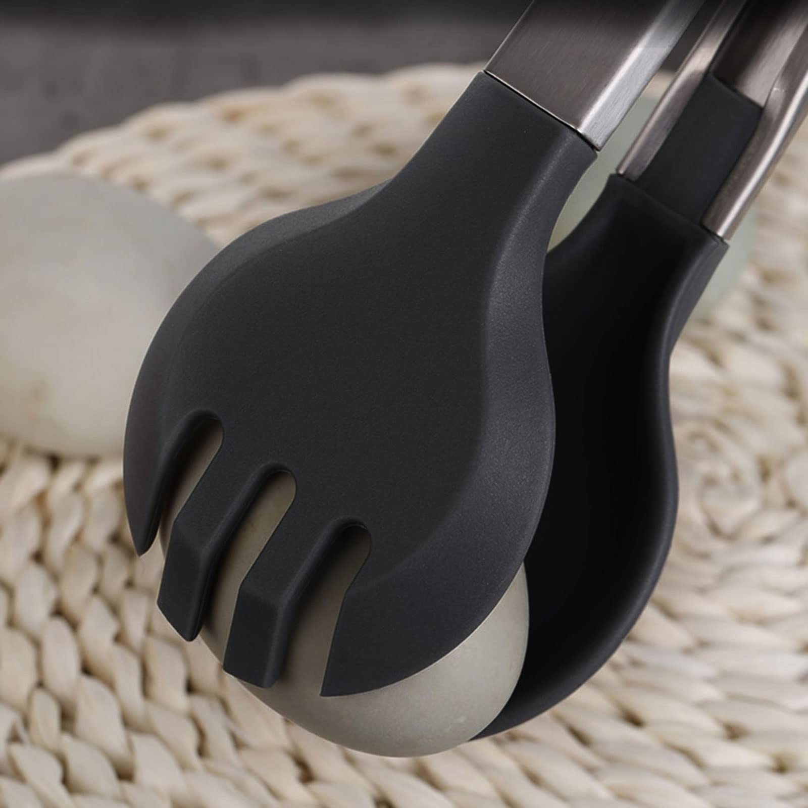 Pinza da Cucina 1pc Antiscivolo con Blocco dei Denti Resistenza alle Alte Temperature Clip per tagliatelle da Cucina Pinza per servire Cibo(C)