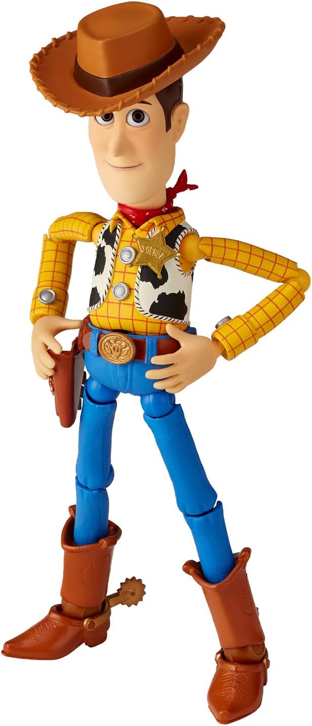 Kaiyodo Revoltech Toy Story Woody Ver. 1.5, Total Height: Approx. 5.9 inches (150 mm), Non-Scale, PVC & ABS, Pre-Painted Action Figure, Resale