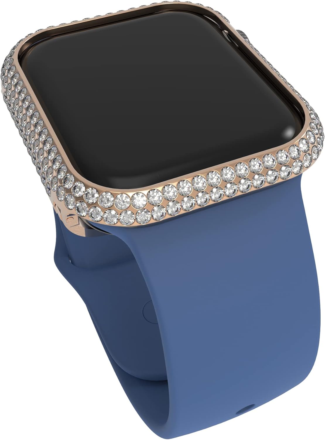 Callancity Metal Bling Watch Case for Apple Watch Ultra Series 7 8 Rhinestone Diamond Watch Bumper Cover for iWatch 41mm 44mm 49mm (Band and Watch No Included)