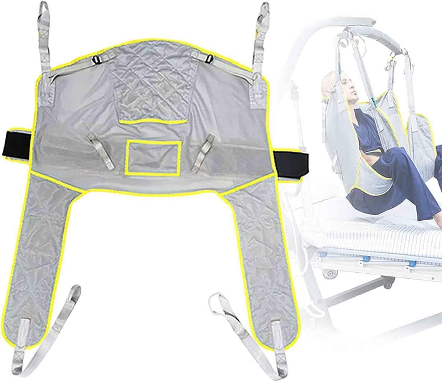 Arnés Elevación Paciente De Cuerpo Completo, Eslinga Elevación,para Posicionamiento Y Elevación De La Cama,Enfermería, Cuidador 507 Libras （No Incluye grua） Large