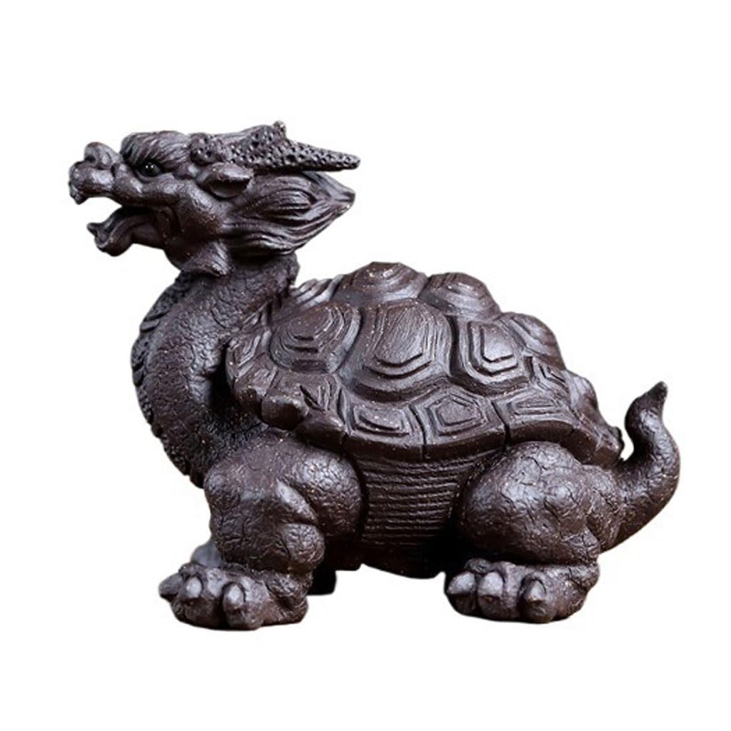 ENGENDER Kung Fu Tea Pet Tea Set Accessories Purple Sand Dragon Turtle Pet Ornaments Feng Shui Fortune Table Decoration