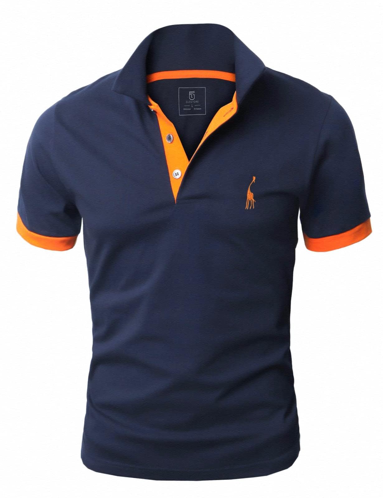 GLESTOREMens Short Sleeve Polo Shirts Golf T-Shirts for Men Cotton T Shirt Poloshirt
