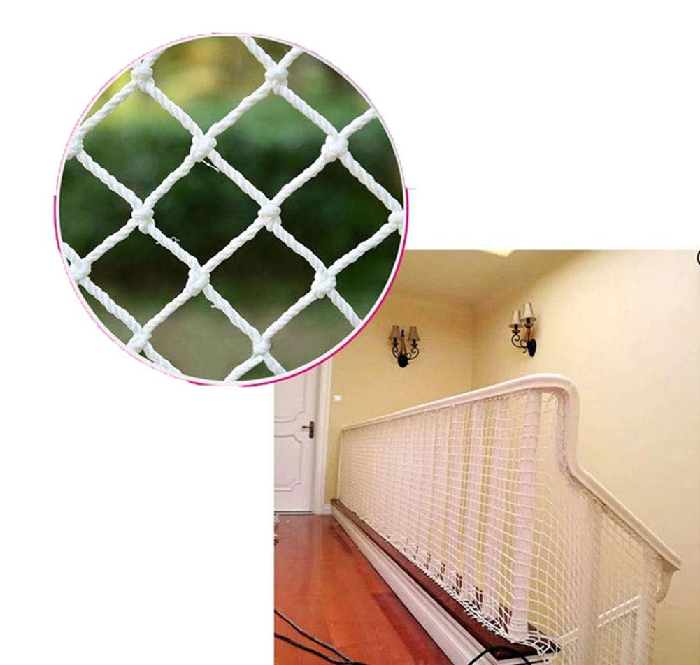 Red de balcón para gatos, malla de nailon para gatos y pájaros, red de protección reforzada para ventanas de balcón, red protectora, incluye juego de fijación: 2 x 6 m