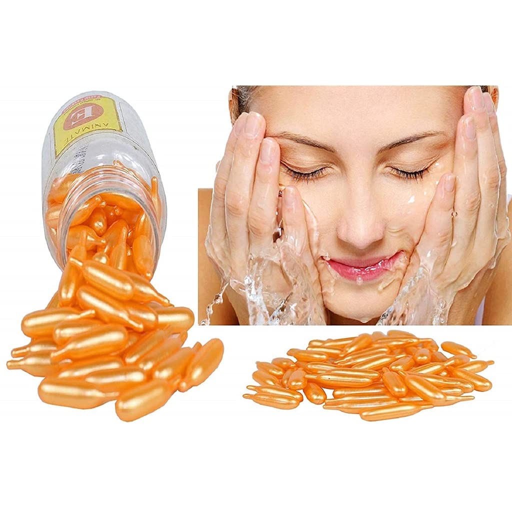 Animate Vitamin E 60 Soft Gel Capsules Facial Essense Multicolour Combo