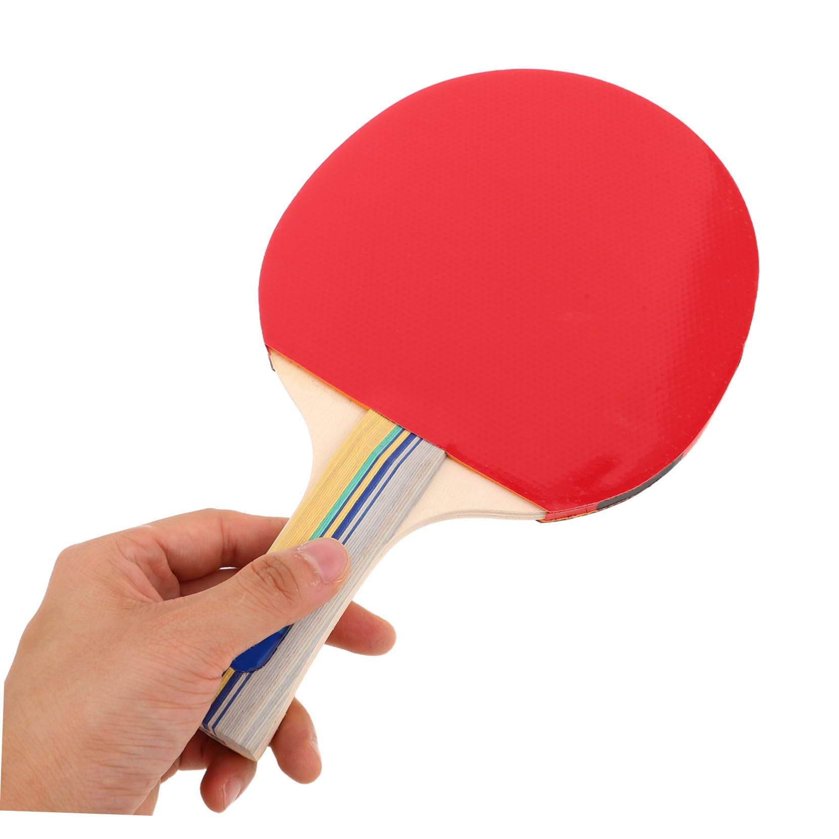 WOONEKY Table Tennis Paddles Set mit Langem Holzgriff Ergonomisch Geformte Griffe für Komfortables Spiel Ausgewogene Schläger für Präzise Set für Heim Partyspiele