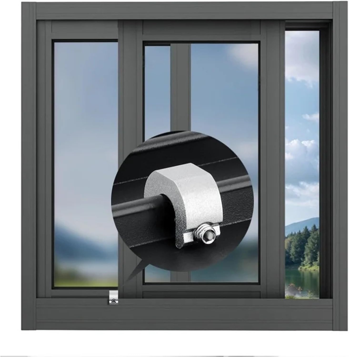Sliding Window Door Locks 10 Pack Aluminum Alloy Multi Color Security Latch(Gold)