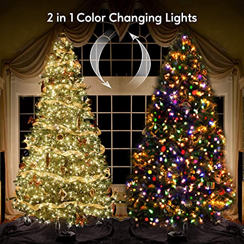BlcTec-Christmas-Lights-300-LED-108FT-Color-Changing-Christmas-Tree-Lights-with-Warm-White-Multicolor-11-Modes-Waterproof-and-Connectable-Christmas-String-Lights-with-Remote-for-Xmas-Decorations