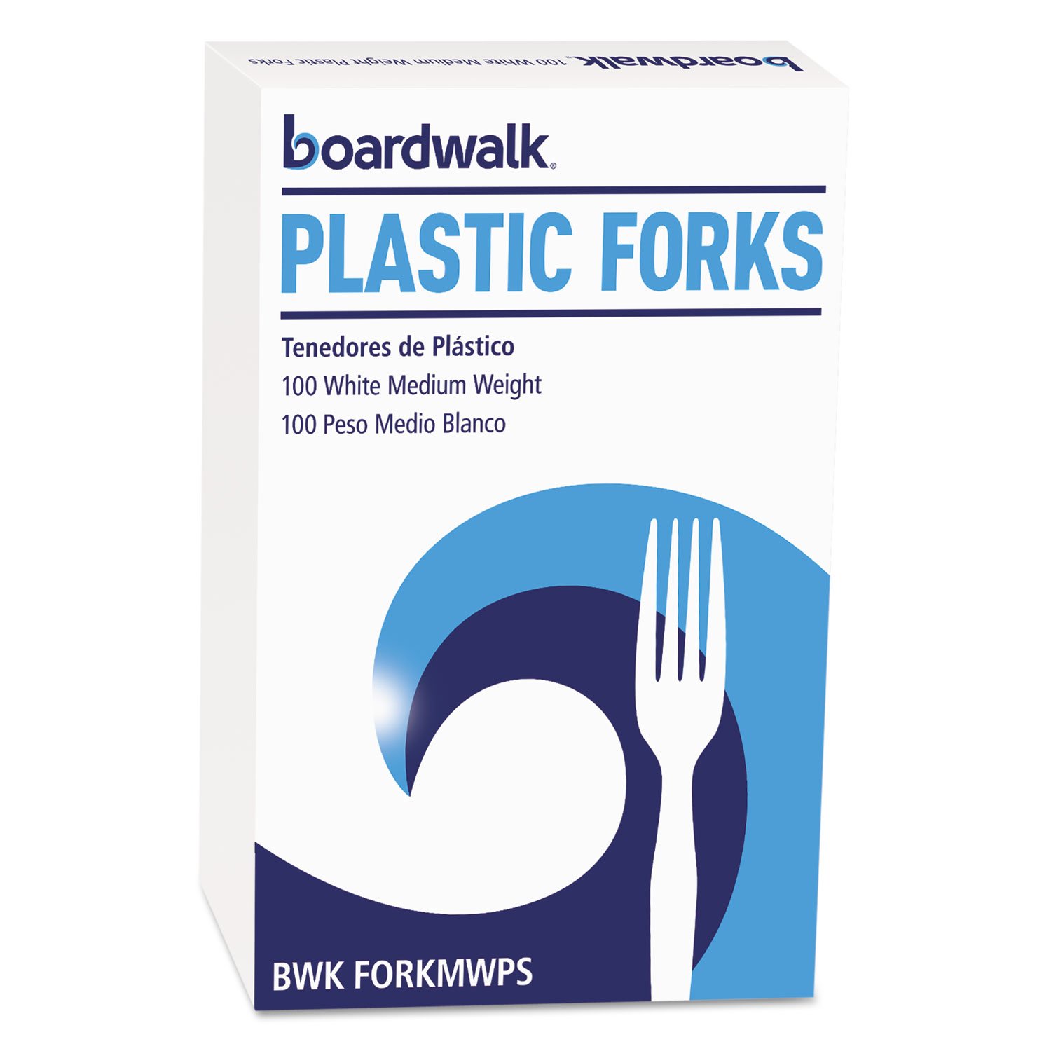 Boardwalk BWK FORKMWPS Mediumweight Polystyrene Fork - White (1000/Carton)
