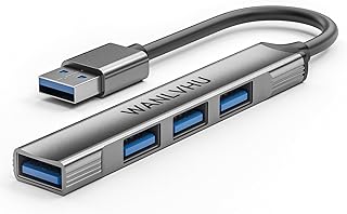 USB Hub 3.0, 4-Port USB Splitter for Laptop, Multiport USB Hub USB Expander for MacBook Air/Pro, Laptop, Keyborad, Flash Drive, Mobile HDD (4-Port)