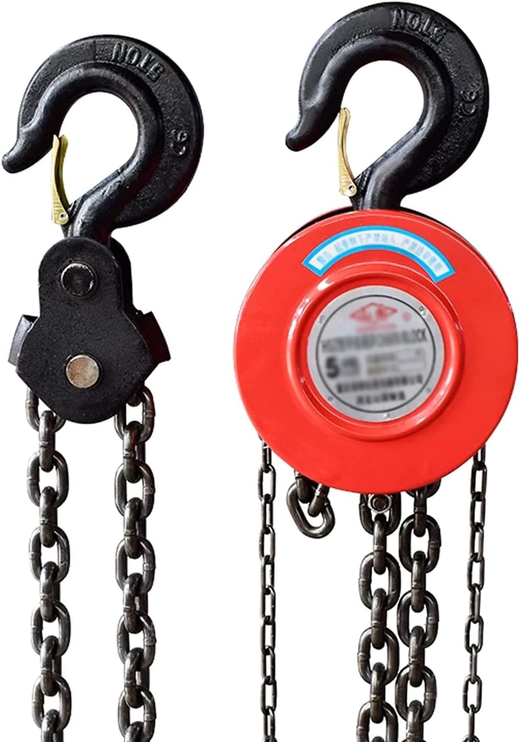 Manual Chain Block Hoist Come Along 1000KG Capacity 3M/6M Lift Height Heavy Duty Hooks