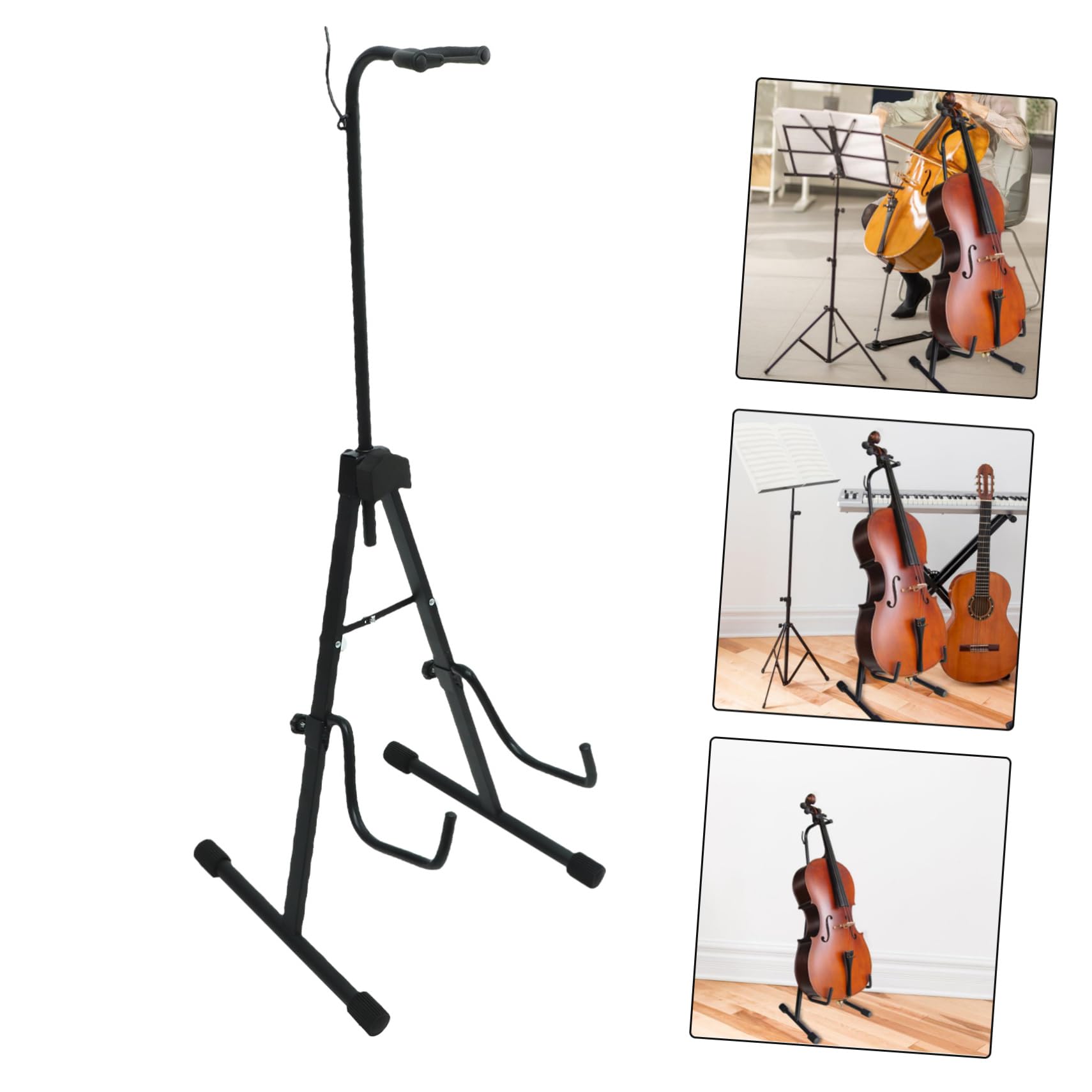 1 Wspornik Wiolonczeli Instrument Muzyczny Składany Wspornik Składany Stojak Na Gitarę Stojak Na Banjo Z Uchwytem Na Kokardę Stojak Na Kable Z Uchwytem Wiolonczela Bęben