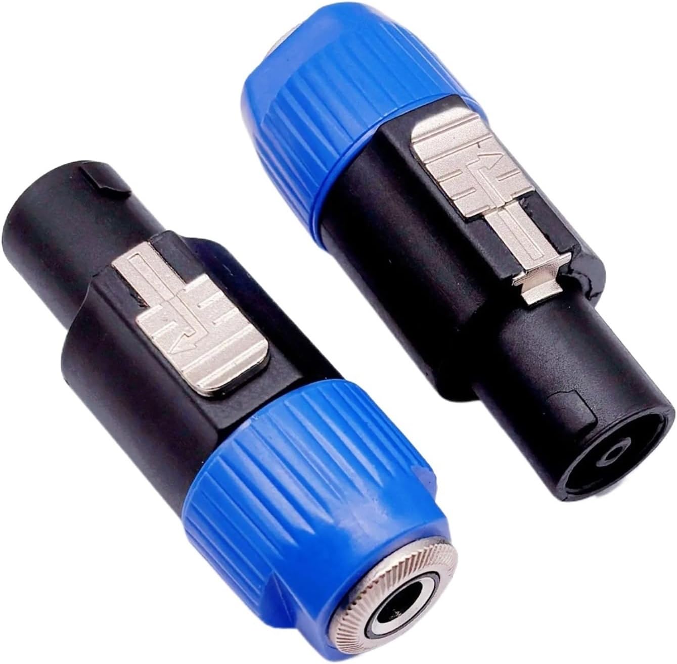 2/4PCS 4-Pole Audio Speaker to 6.5mm Metal Converter Jack Adapter Latch Connector Male(4pcs)