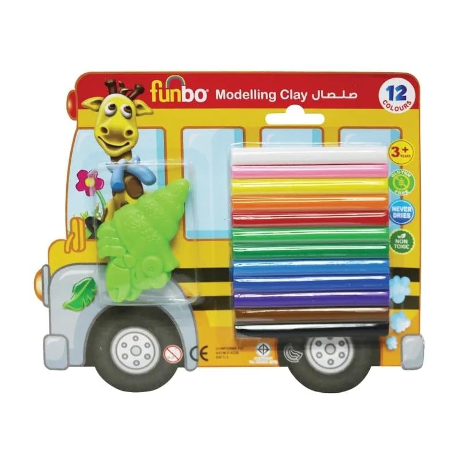 Modelling Clay 12 Colors Set with 3D Mould, 100 g