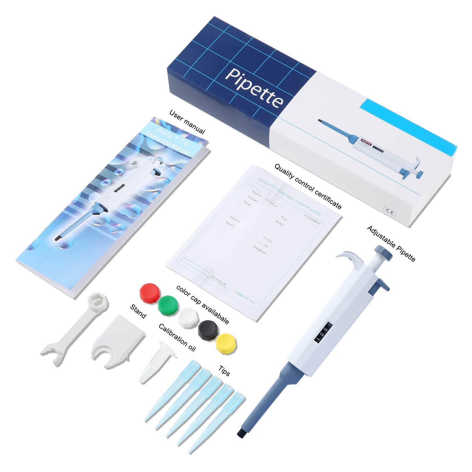 Hochgenaue verstellbare Pipette Mikropipette variables Volumen Laborwerkzeug