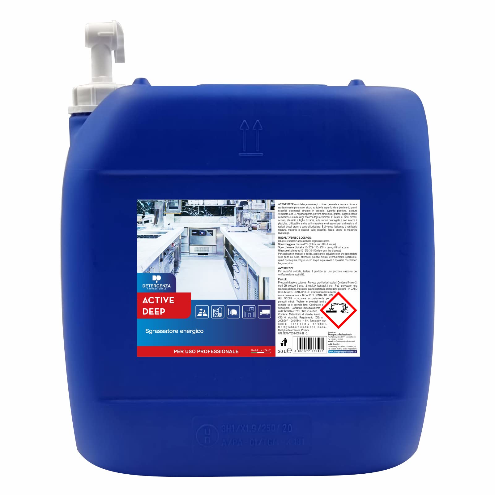 SGRASSATORE ENERGICO ACTIV Deep CONCENTRATO - Tanica da 30 L