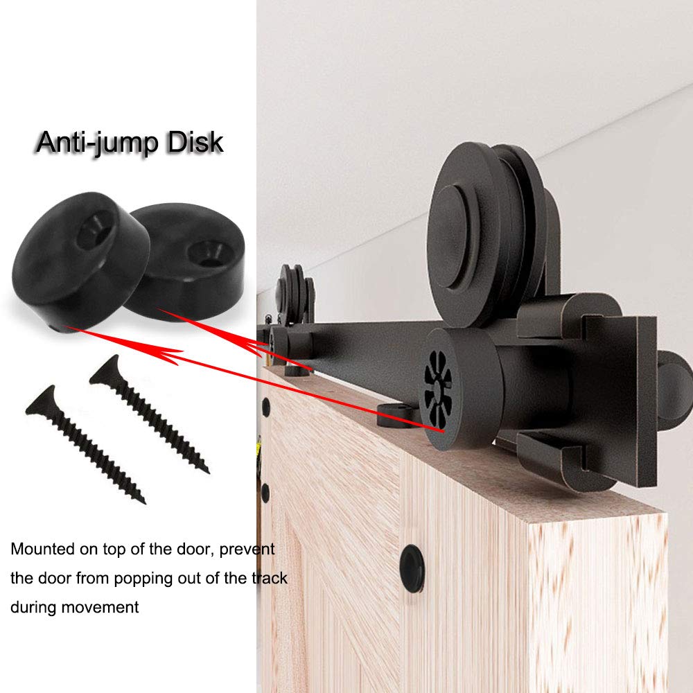 A Collection Of Industrial-Style Black Metal Hardware For Sliding Barn Doors, Designed For Wooden Doors, Home Closet Track Systems, And * Components For Hanging Barn Door Cabinets With Sliding Rails