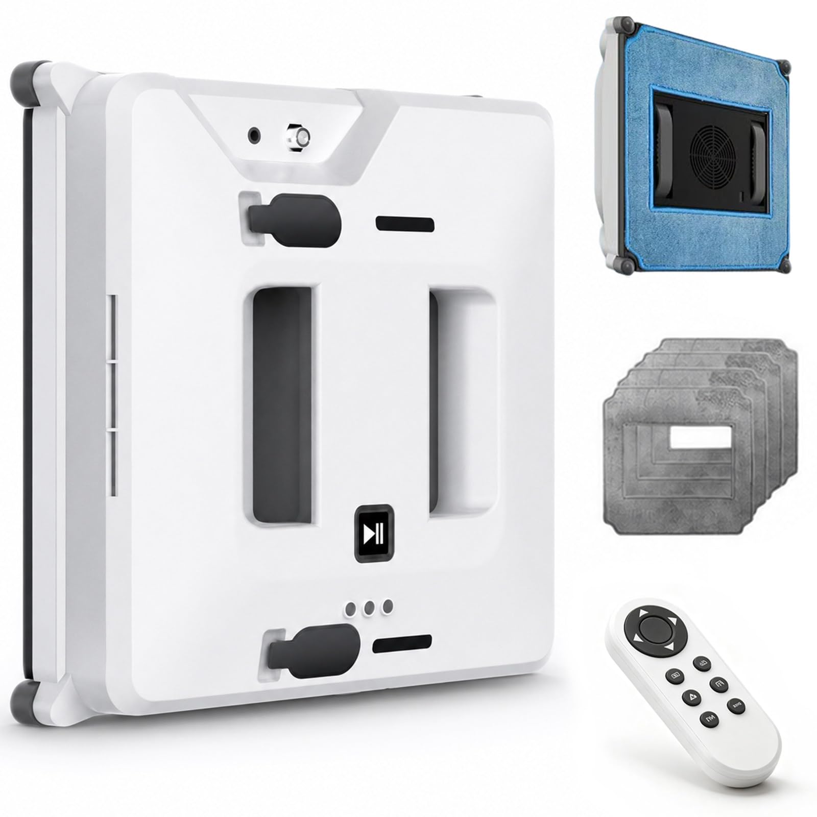 Robot Limpiacristales, Robot Limpiador de Ventanas de 2800 Pa con Doble Boquilla de Pulverización, Depósito de 60 ml, 3 Modos Inteligentes, para Ventanas, Espejos y Puertas de Cristal