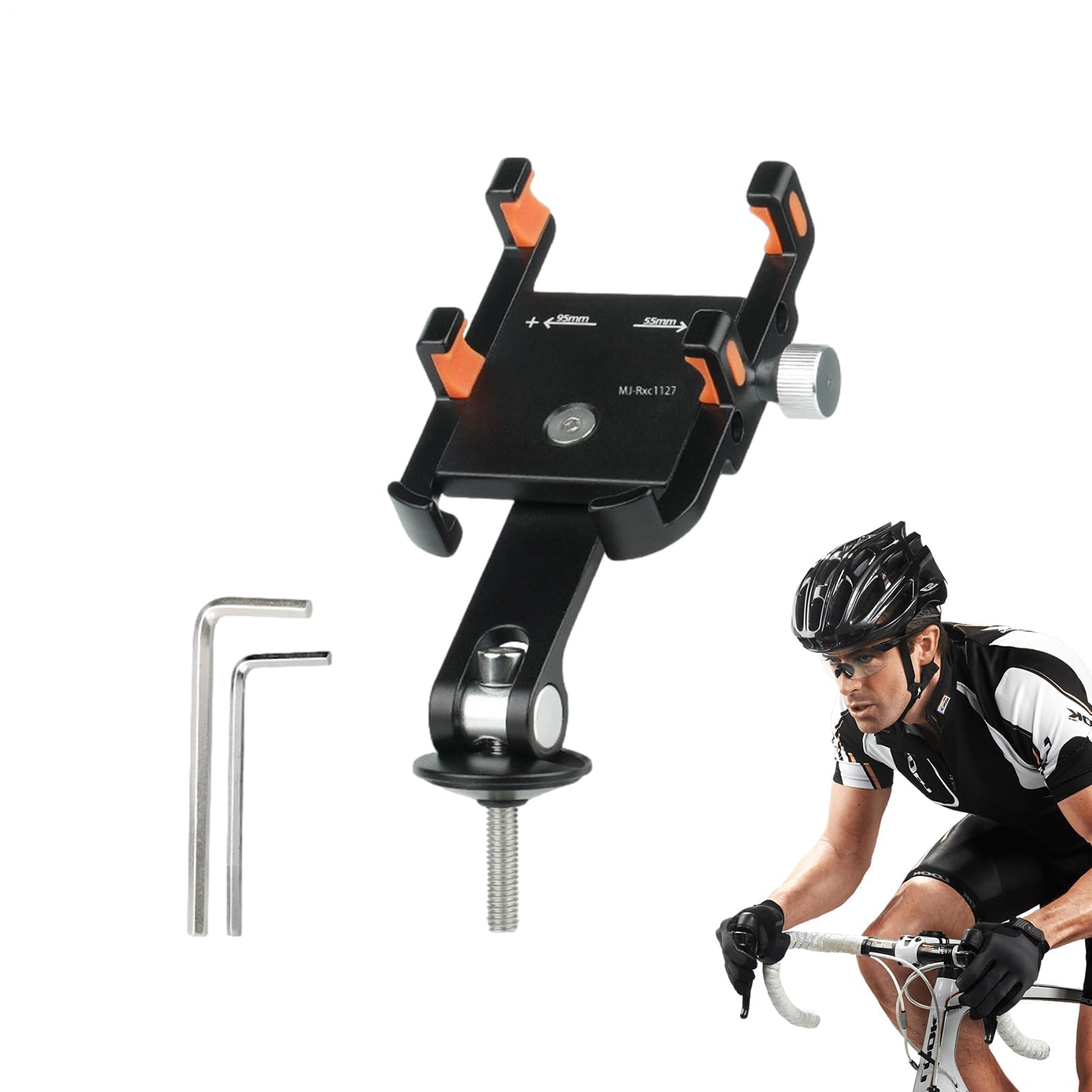 Supporto per telefono da bicicletta, assorbe gli urti, per moto e scooter, supporto universale per telefono cellulare, per uomini e donne