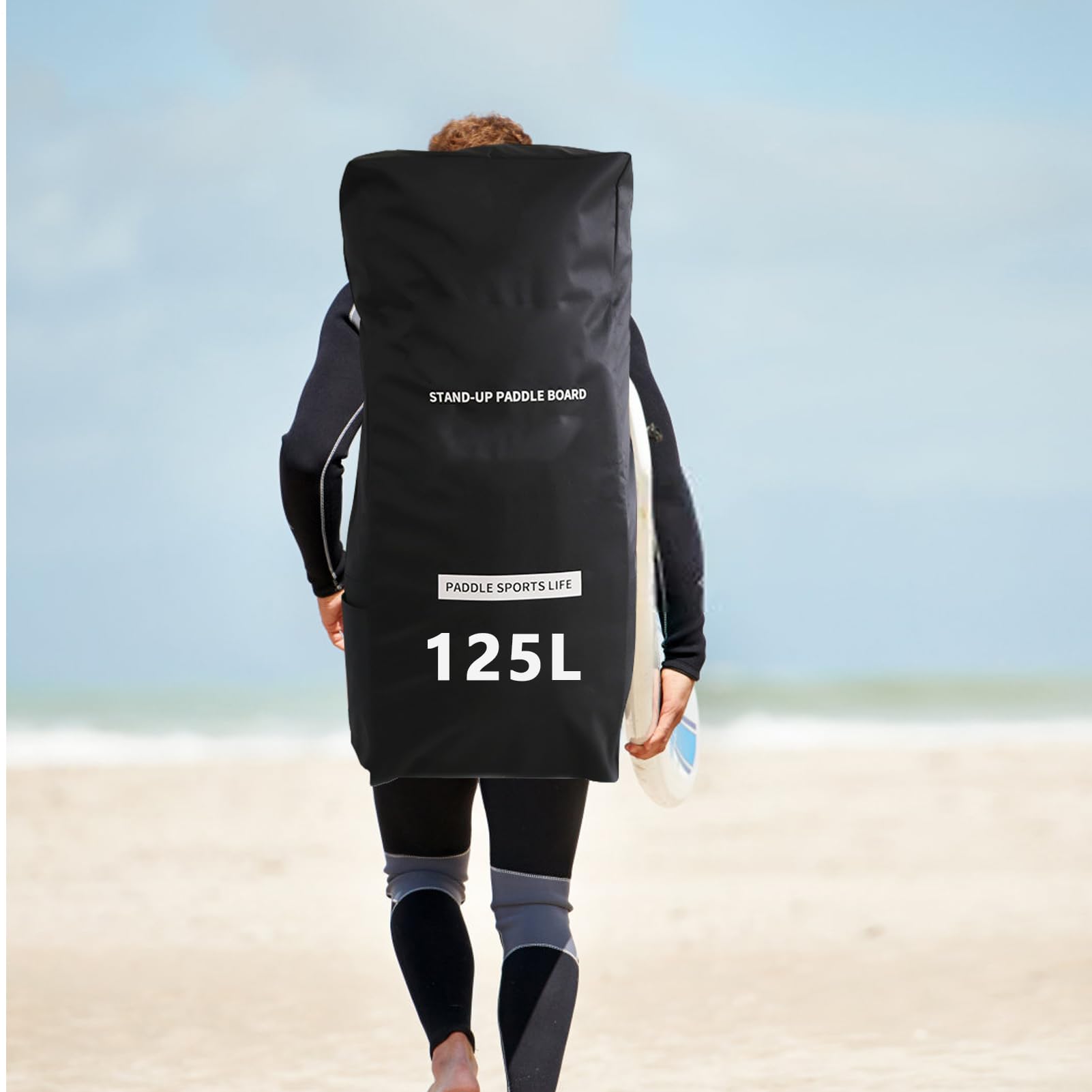 Sac À Dos pour Planche De Stand-Up Paddle, 125L Organisateur Imperméable et Ajustable, Sac À Dos De Rangement pour Planche De Paddle, pour La Maison Le Voyage Les Vacances Et Le Transport