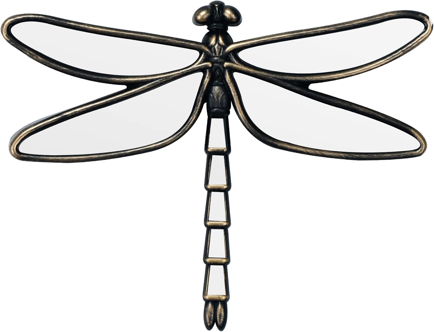 Espejo Decorativo de Pared Forma Libélula con Marco de Resina 23.6 x 24.9 cm