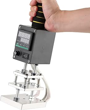 CAULO Hot Stamping Machine Hot Foil Stamping Machine Leather Embossing Machine Handheld Digital Pressure Mark Machine for Leather,100x130mm