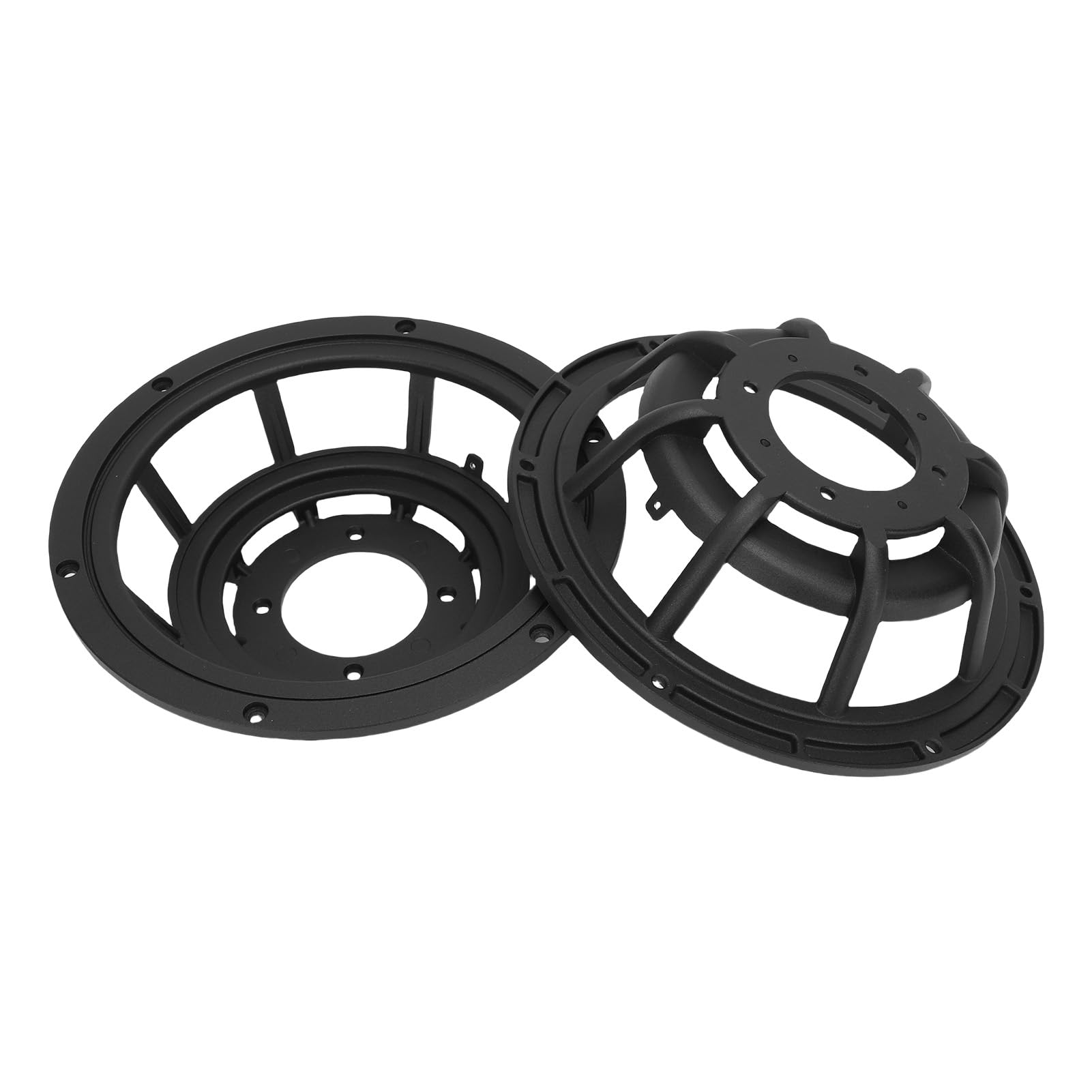 Ejoyous 2 Stück Lautsprecher-Beckenrahmen aus Gegossenem Aluminium, Woofer-Körbe, 223 Mm Außendurchmesser, 63 Mm Höhe, Rostfreie Lautsprecher-Reparaturteile für DIY-Subwoofer, PA-DJ