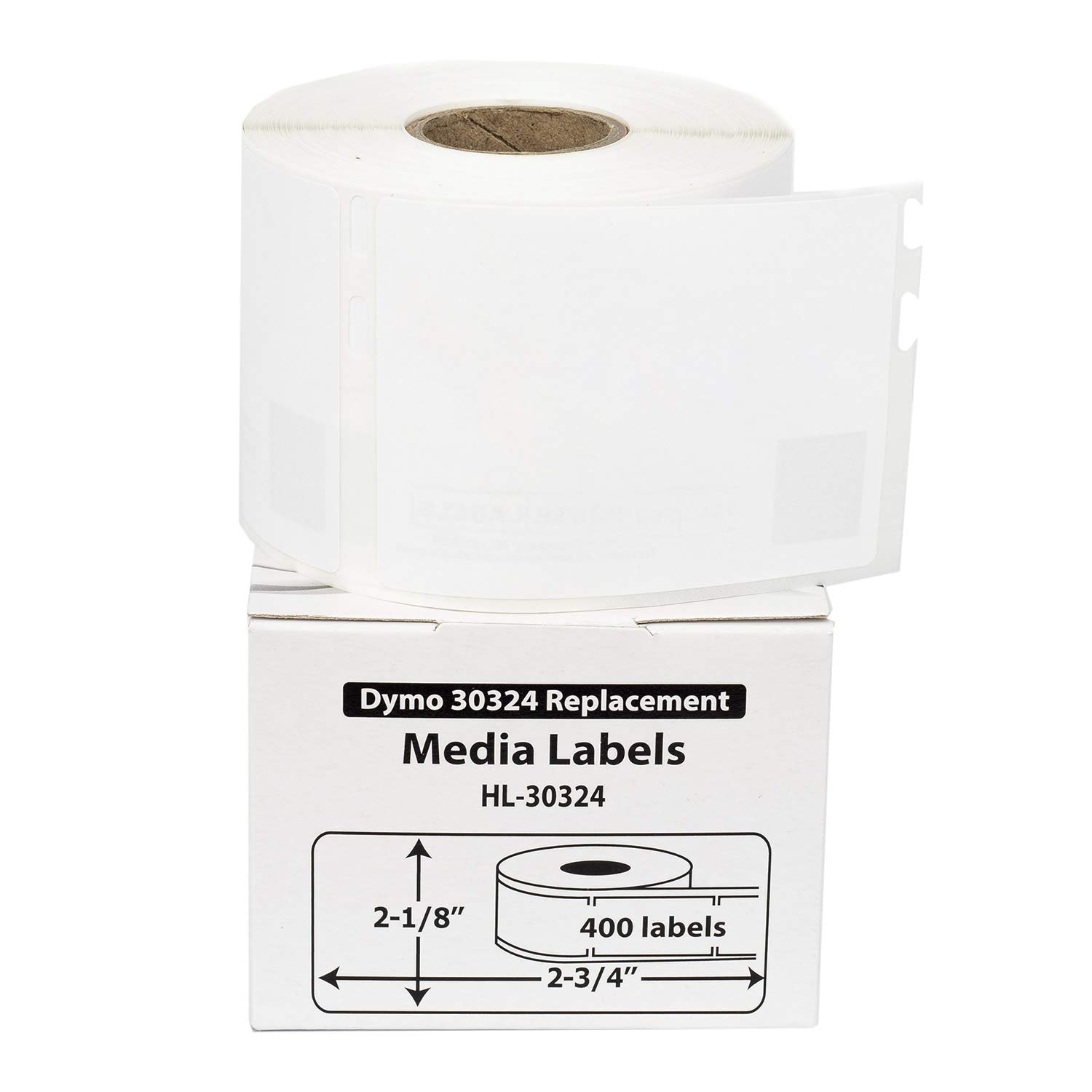HOUSELABELS Compatible DYMO 30324 Media Labels (2-1/8" x 2-3/4"), Strong Permanent Adhesive, Compatible with DYMO LW 450, 4XL, Rollo & Zebra Desktop