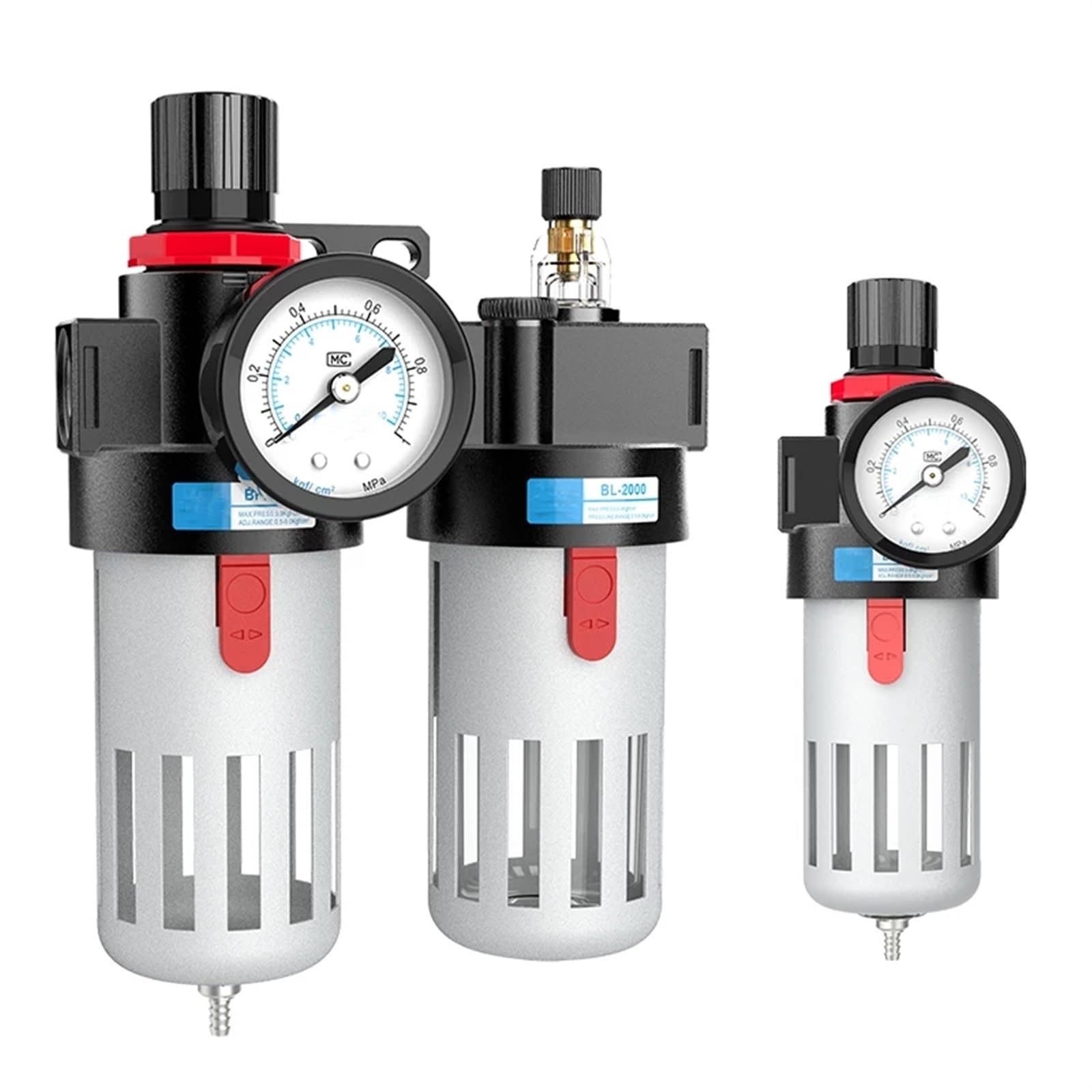 BFC2000 BFC3000 BFC4000 1/4 3/8 1/2 sprężarka powietrza separator wody i oleju filtr regulator przygotowania kombinacja FRL(Bfc Plastic W 10mm,3000)
