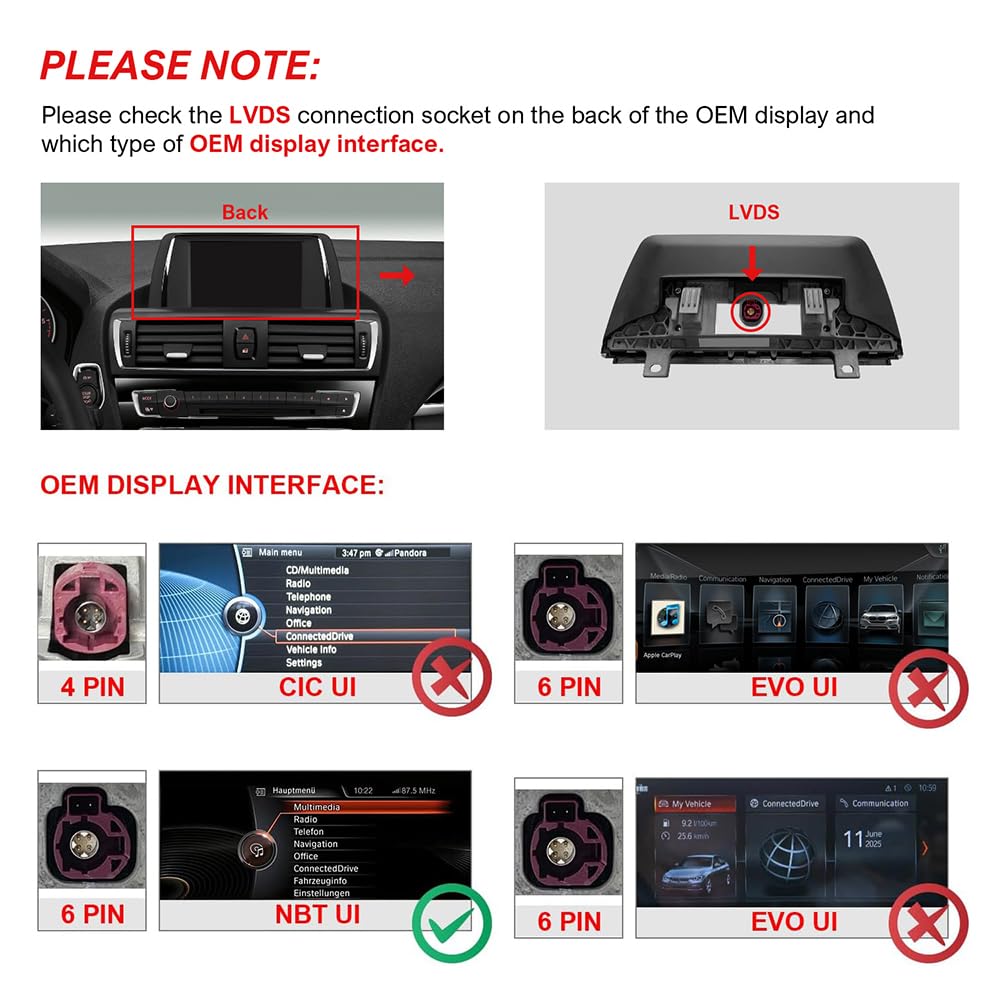 DAB+ bezprzewodowy dekoder CarPlay i Android Auto Retrofit do BMW NBT