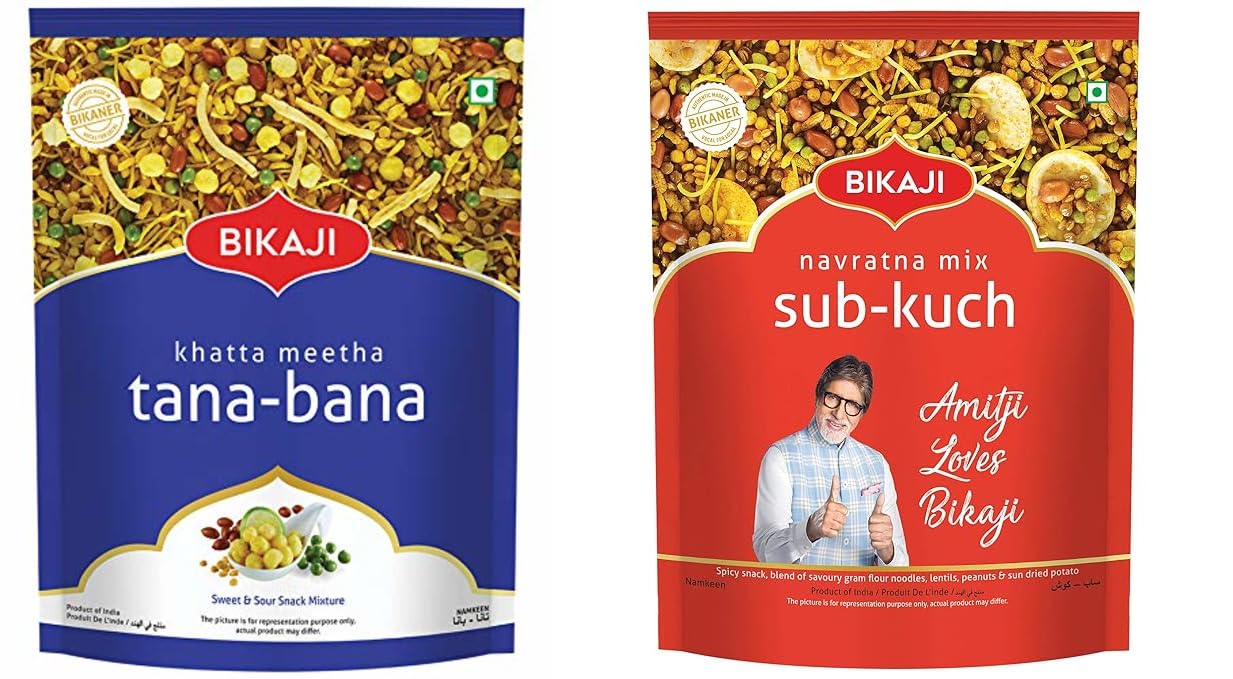 Bikaji Bikaneri Khatta Meetha 400 Gm+ Bikaji Sub Kuch 400 Gm| 800 Gm