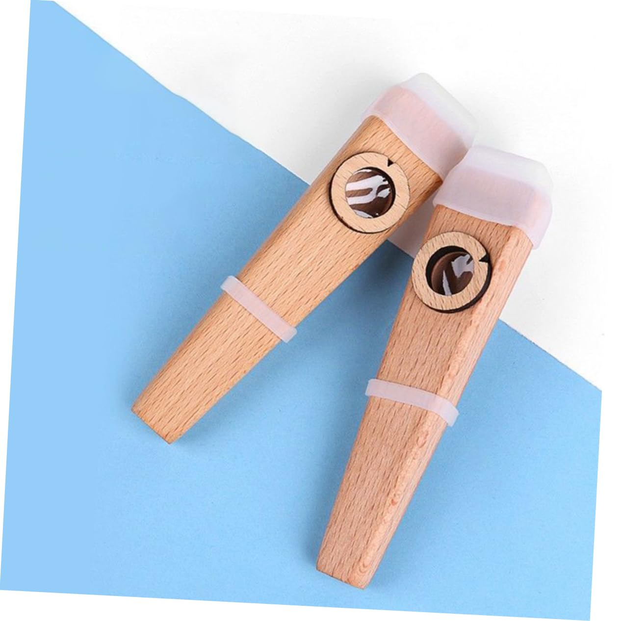 HANABASS Kit de Kazoo de Madera para Principiantes Instrumento Musical Portátil para Acompañamiento de Guitarra Ukelele y Violín Accesorio Duradero y Ligero para Rendimiento Musical