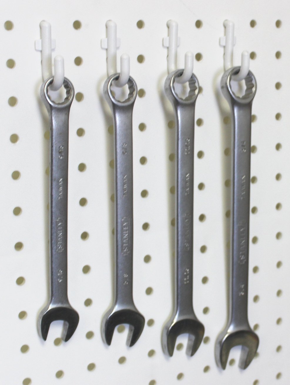 WallPeg Peg Board Hook Kit Garage Tool Storage Pegboard 50 Pieces J Hook Style Plastic