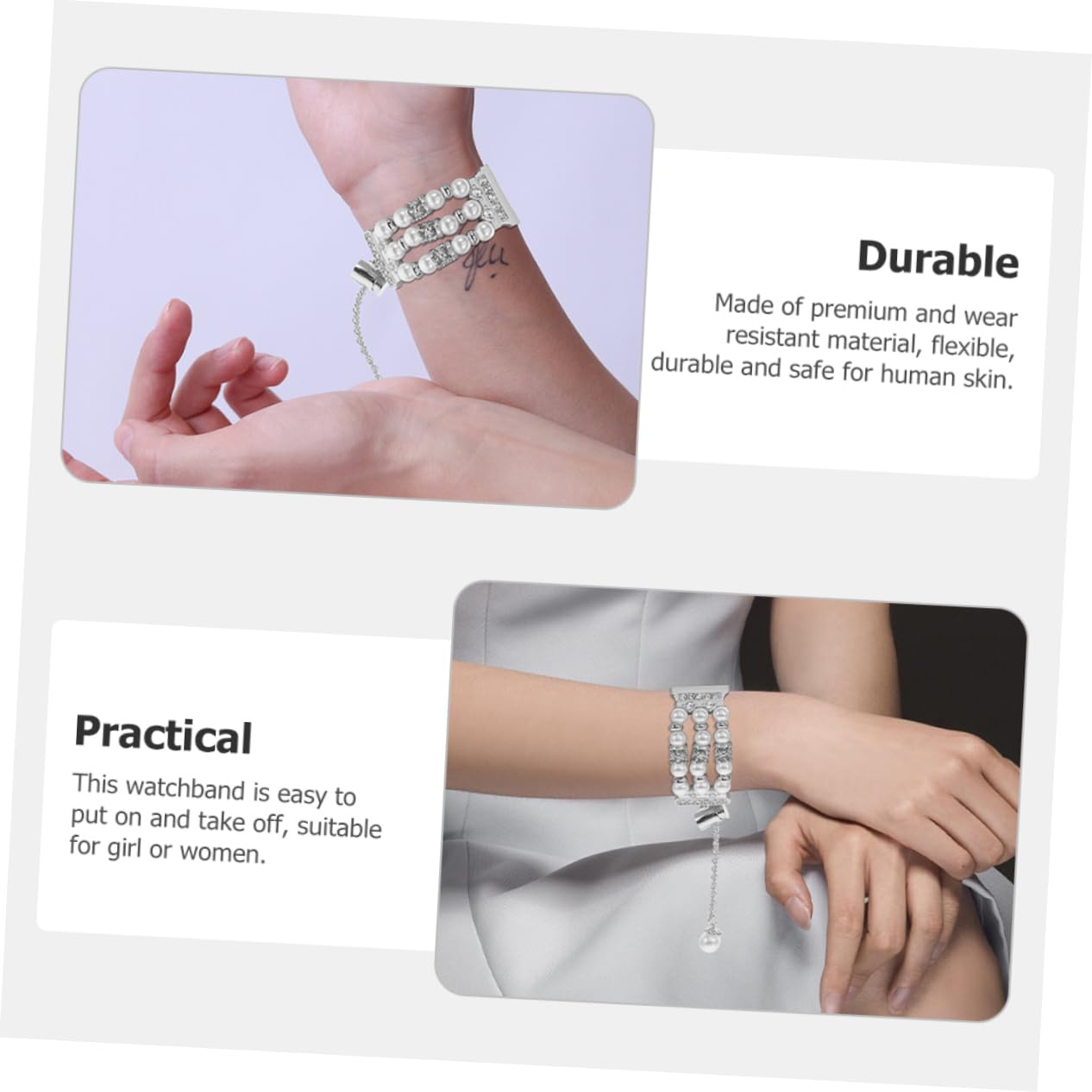 Hemobllo 4 Pièces Bracelet En Métal Décor En Métal Garniture Montre Bande Montre 4 Classique Délicate Bande Délicat Bracelet Accessoires Bijoux e Bijoux