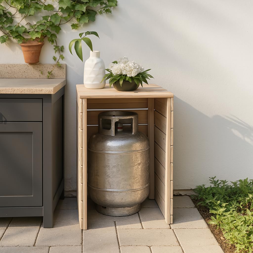 Gabinete para Botijão de Gás em Madeira Natural