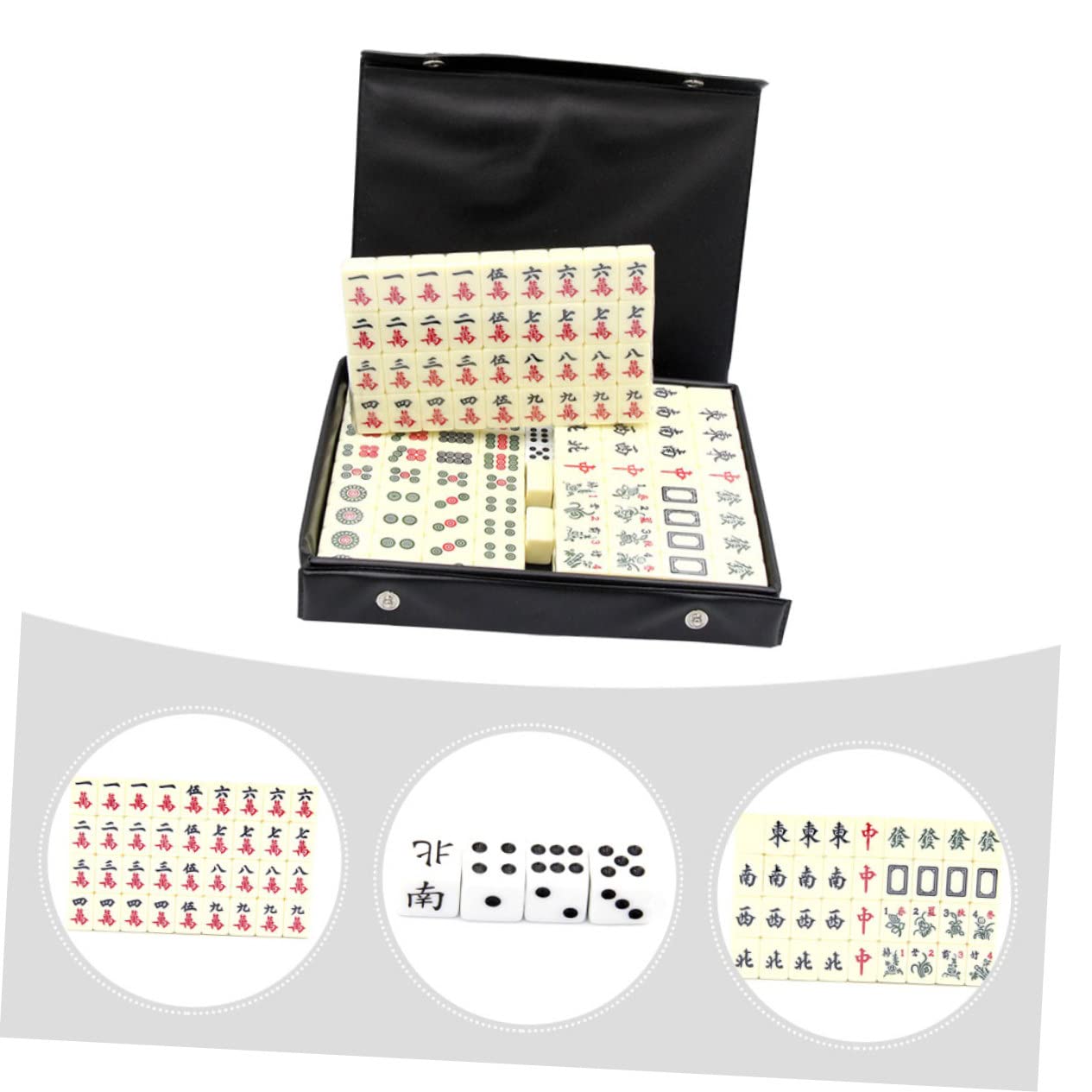 Tragbar Kleines Chinesisches Mahjong-Spielzeug Kompaktes Reisespiel für Zuhause und Partys Interaktives Tischspiel