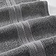 Modern Threads Trefoil Filigranes 6-teiliges wendbares garngefärbtes Jacquard-Handtuch-Set – Badetücher, Handtücher und Waschlappen – super saugfähig und schnell trocknend – 100% gekämmte Baumwolle