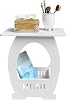 Double Layer Side Table Mini Side Table Rectangle with Storage Basket 2 Tier End Table Sofa Side Table Living Side Table Moving Night Table Coffee Snack Table Scratch Resistant Stain Resistant