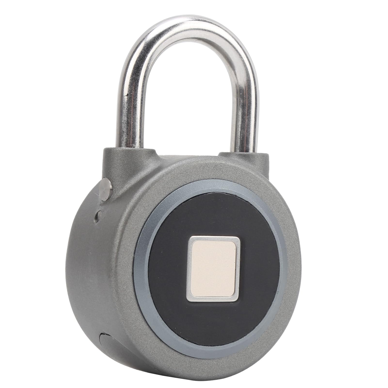 Cerradura Portátil con Huella Dactilar - Candado sin Llave con Acceso Remoto, IP65, para Bolsos, Cajones, Maletas, Gris Claro (gris claro)