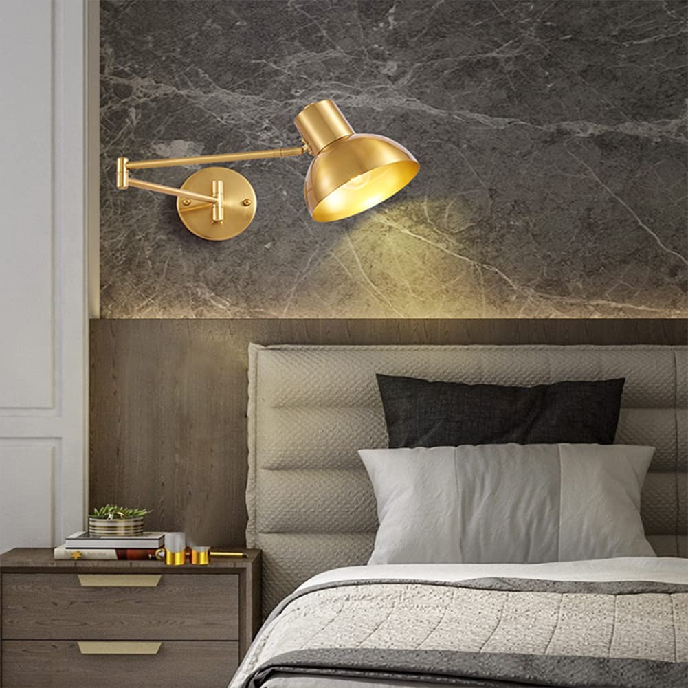 AVLUZ Wall Light Lamp, Adjustable Swing Long Arm Metal Wall Mounted - View #13