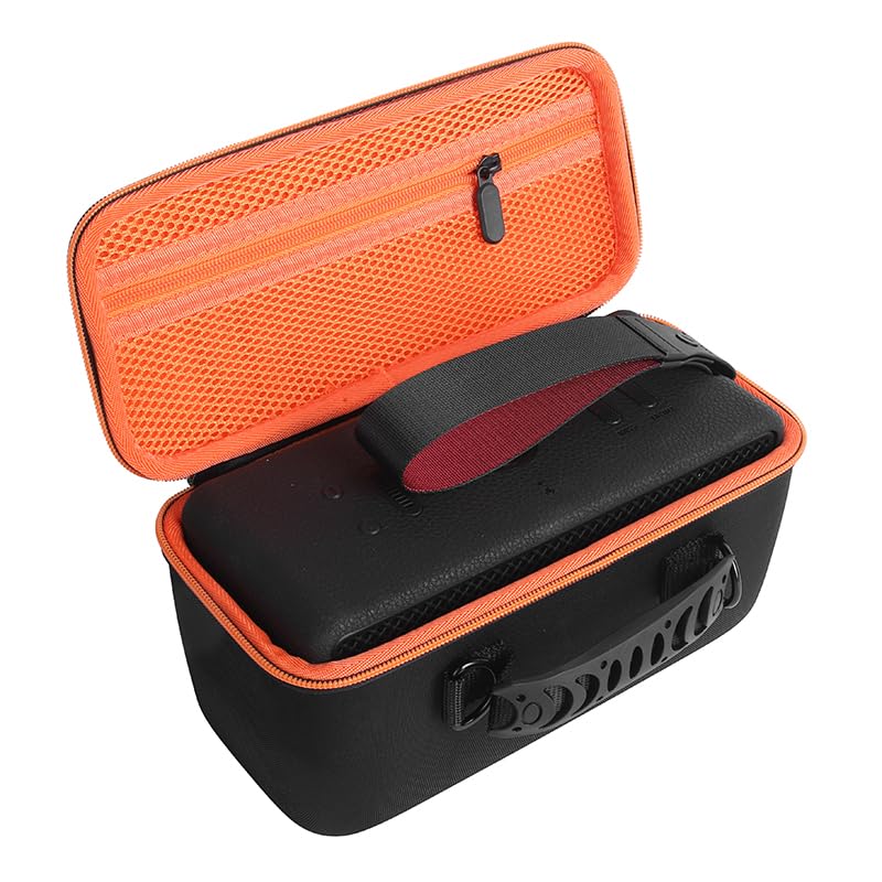 Housse Coque Étui pour Marshall Middleton II/Middleton Enceinte Bluetooth Portable,Housse de Protection Sacoche de Transport Sac à Bandoulière pour Marshall Middleton 2,Noir Orange