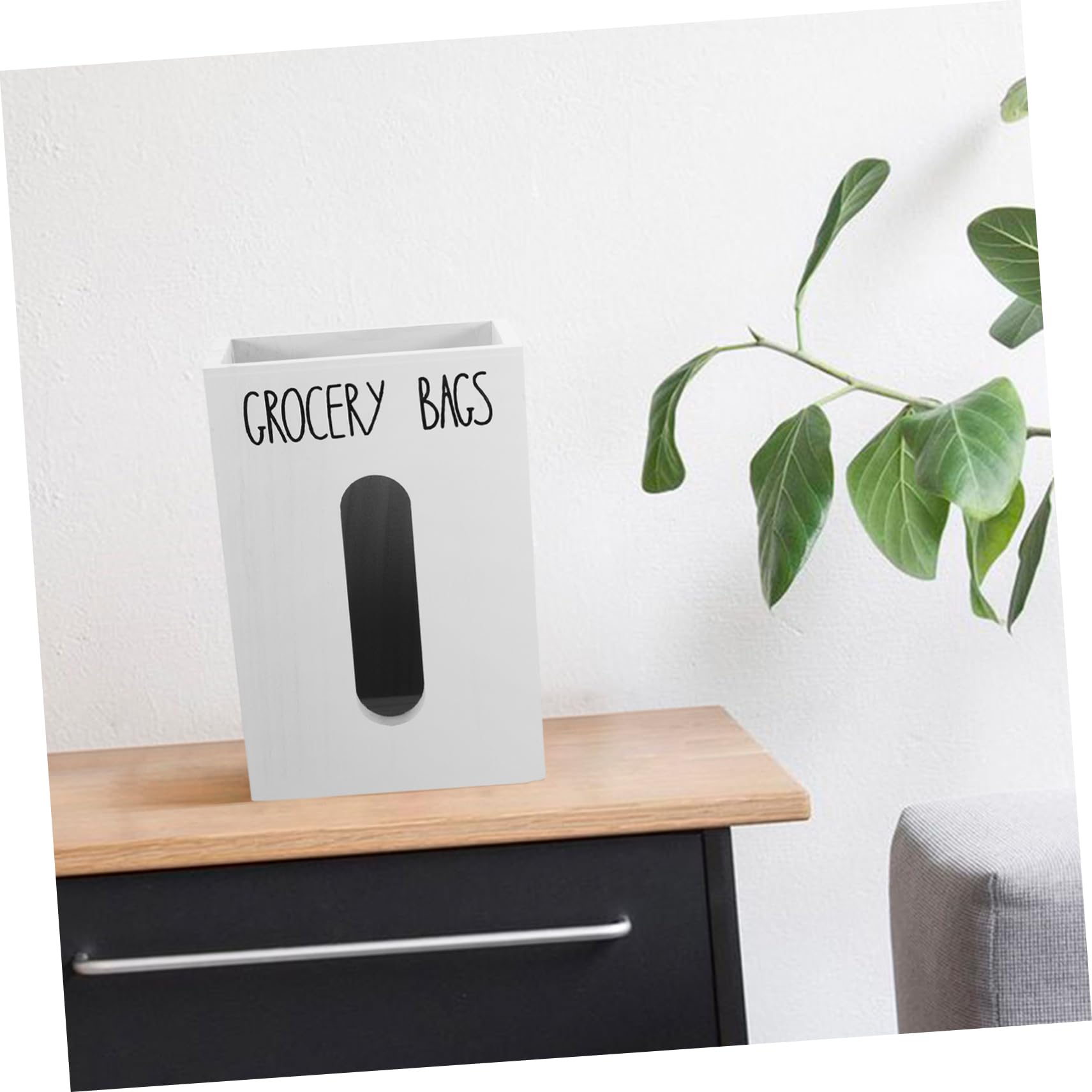 Extra Holz Müllbeutel Spender Organizer für Abfalltüten Design für Küche und Büro und Platzsparend Große Kapazität für Ordnung
