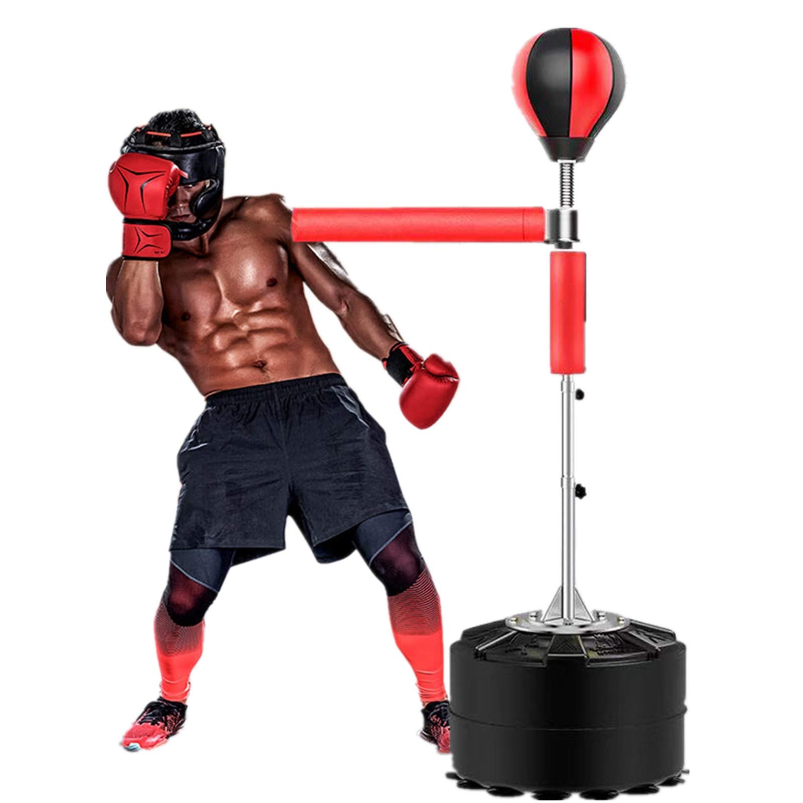 Punching ball 1,62-1,98 m palla da boxe in piedi regolabile in altezza set di sacco da boxe da appoggio set da boxe Sacco da boxe adatto in piedi Boxing Ball Speed ​​Punch per adulti
