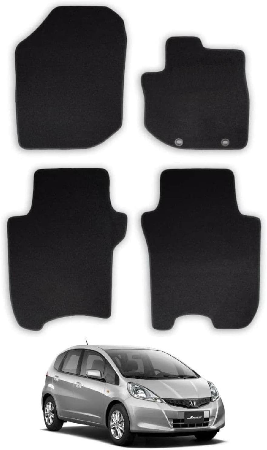 Car Mats for Honda Jazz (20082011) Tailored Fit Carpet Floor Mat Set