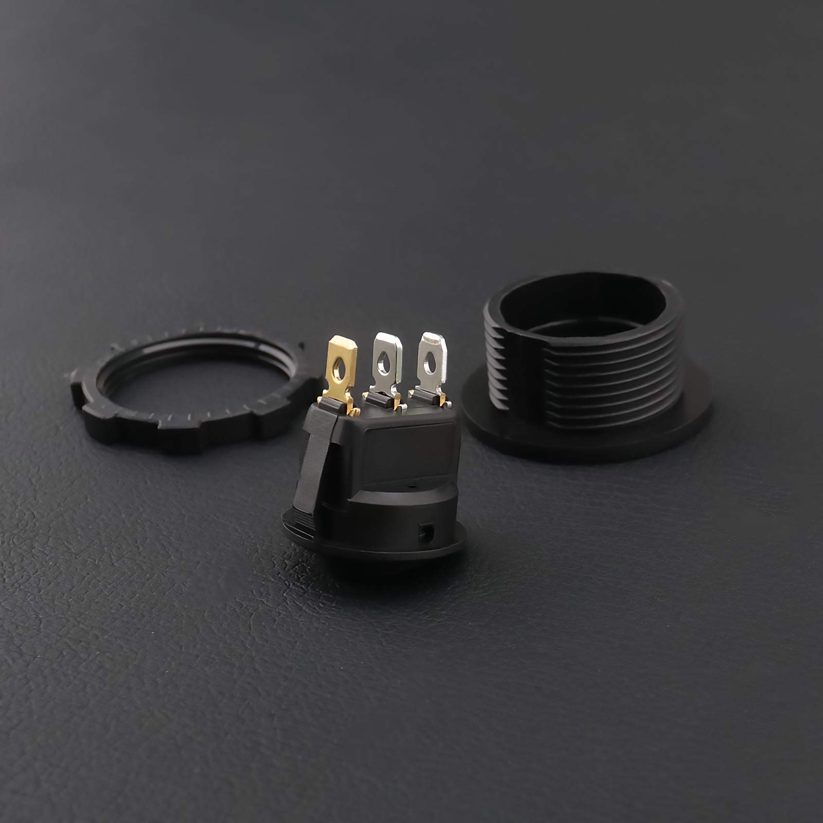 Interrupteur à Bascule Rond LED 12-24V 20A - 3 Broches - Pour Voiture, Bateau, Camping-car - Lot De 3