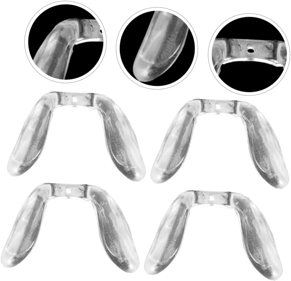 FOMIYES 20pcs Silicone Eyeglass Nose Pads - Support for Glasses Comfortable Fit Design for Adults and Boys and Girls for Sunglasses and Eyewear Repair